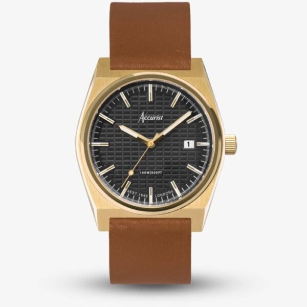 Accurist Origin Gold & Brown Watch 70010