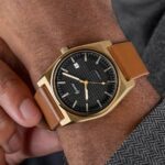 Accurist Origin Gold & Brown Watch 70010