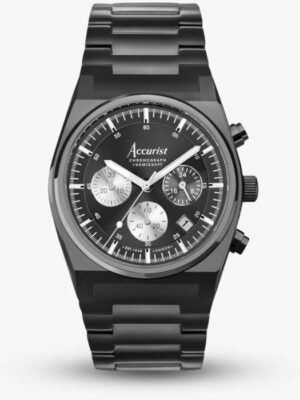 Accurist Origin Black Chronograph Watch 70002